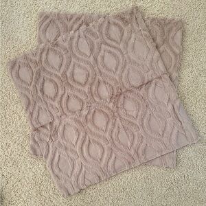 NWOT Textured Beige Throw Pillow Covers